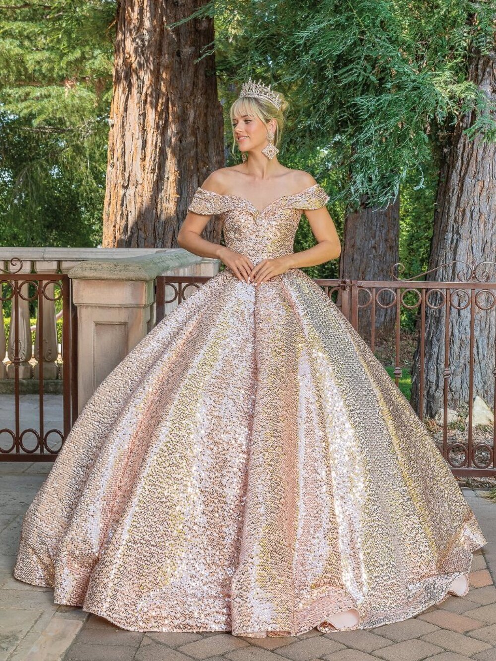 NEW ROSE-GOLD Evening Gown Floor Length Formal Elegant Stunning 1559